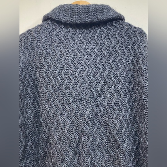 Anthropology Elsamanda Wool Blend Sweater/ cardigan Oversized Full Zip size M - Picture 6 of 8